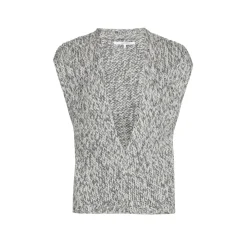 Grofgebreid mouwloos vest