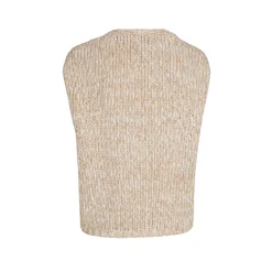 Grofgebreid mouwloos vest