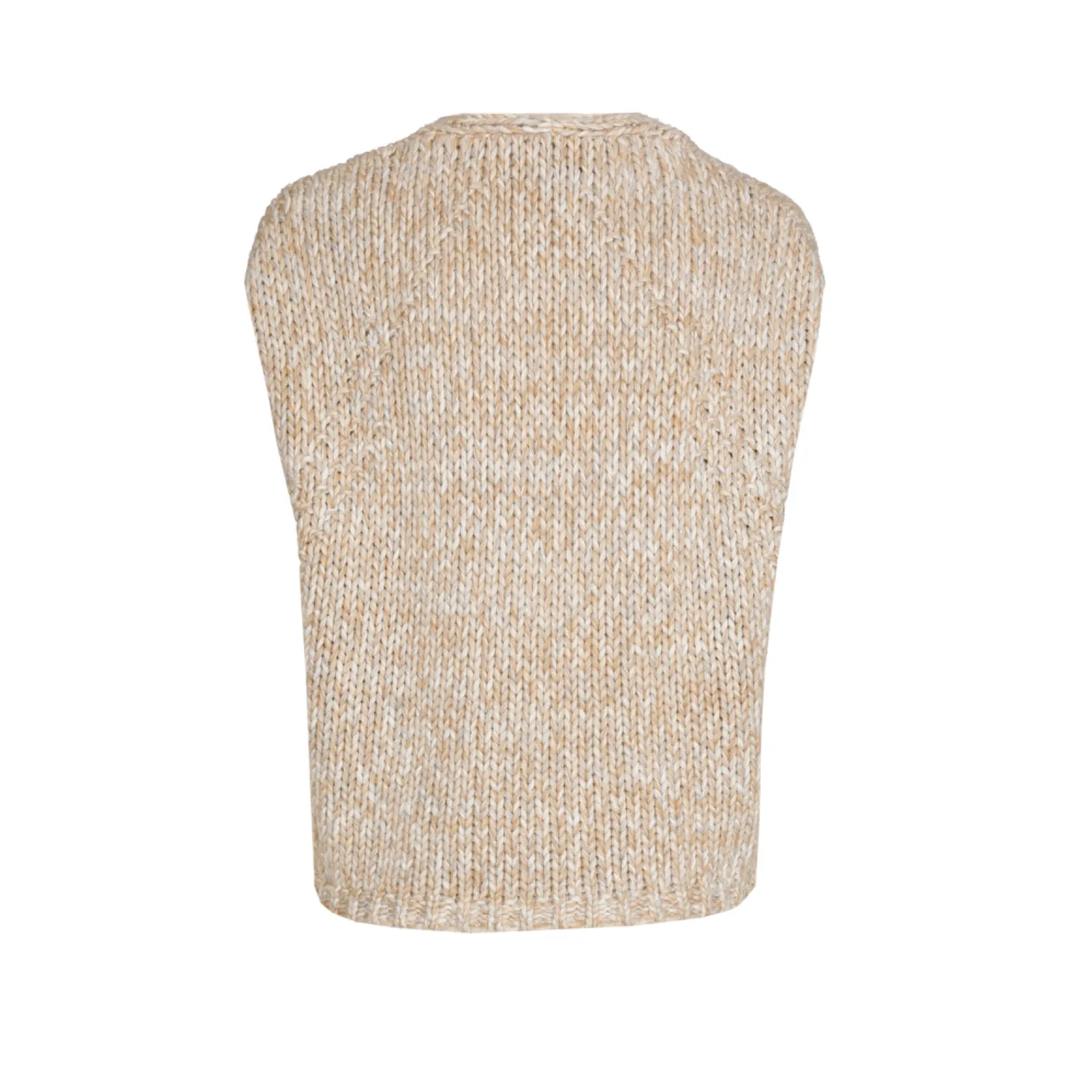 Grofgebreid mouwloos vest