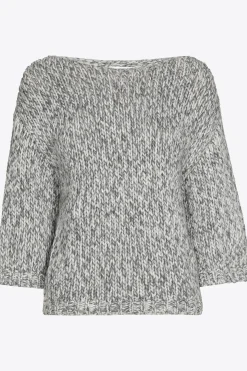 Grofgebreide pull met gouddraad