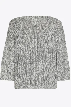 Grofgebreide pull met gouddraad