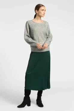 Halflange rok met elastiek