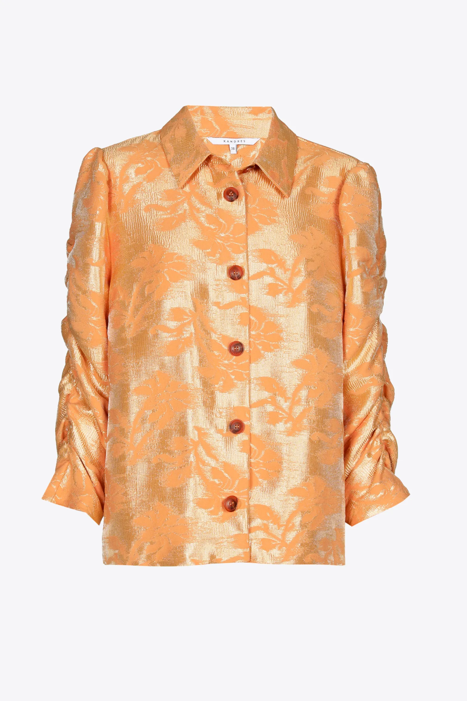 Jacquard blouse met bloemenprint
