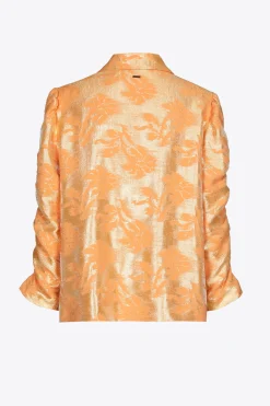 Jacquard blouse met bloemenprint