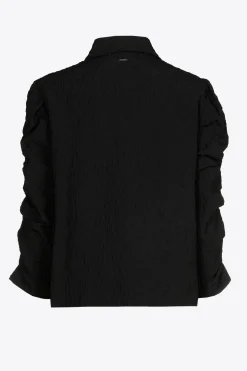 Jacquard blouse met bloemenprint