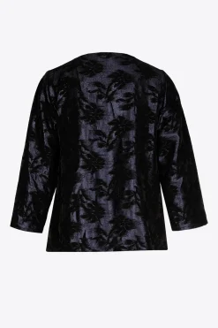 Jacquard blouse met bloemenprint