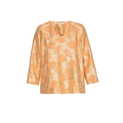 Jacquard blouse met bloemenprint
