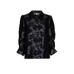 Jacquard blouse met bloemenprint