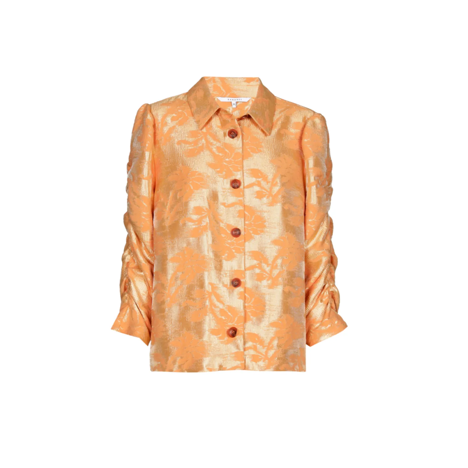 Jacquard blouse met bloemenprint