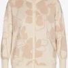 Jacquard gilet met bloemenprint