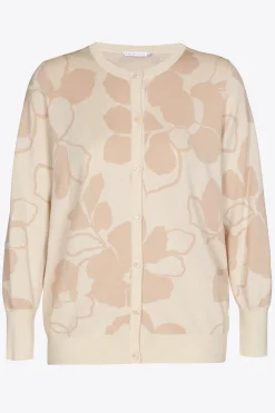Jacquard gilet met bloemenprint