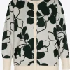 Jacquard gilet met bloemenprint