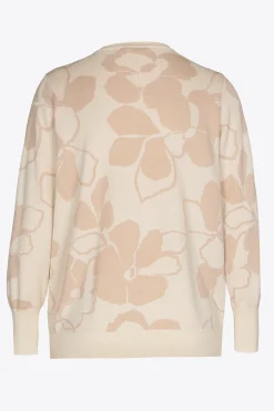Jacquard gilet met bloemenprint