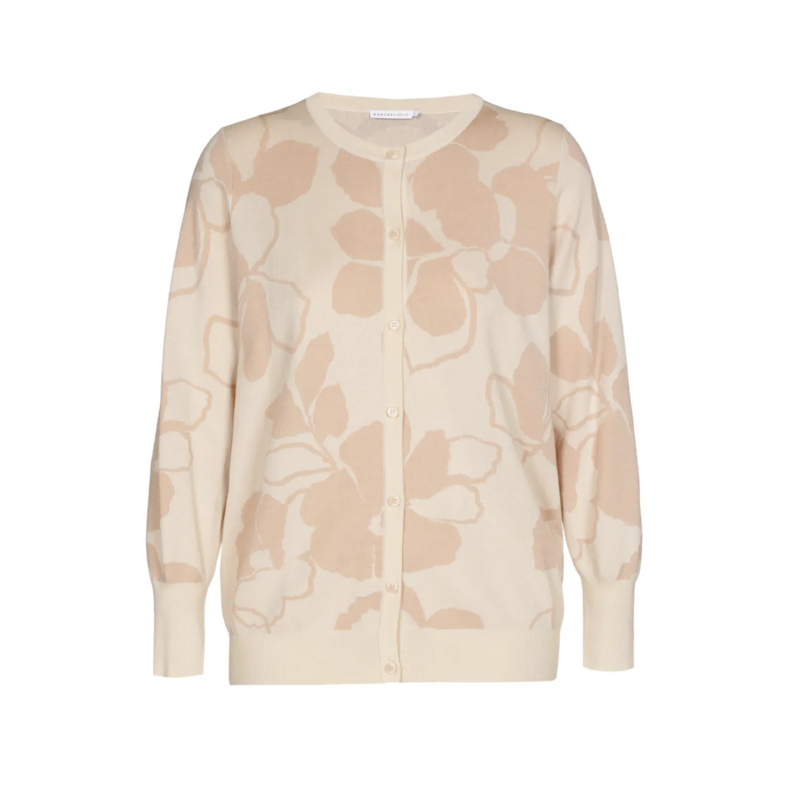 Jacquard gilet met bloemenprint