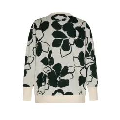 Jacquard gilet met bloemenprint