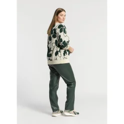 Jacquard gilet met bloemenprint