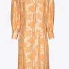 Jacquard jurk met bloemenprint