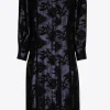 Jacquard jurk met bloemenprint