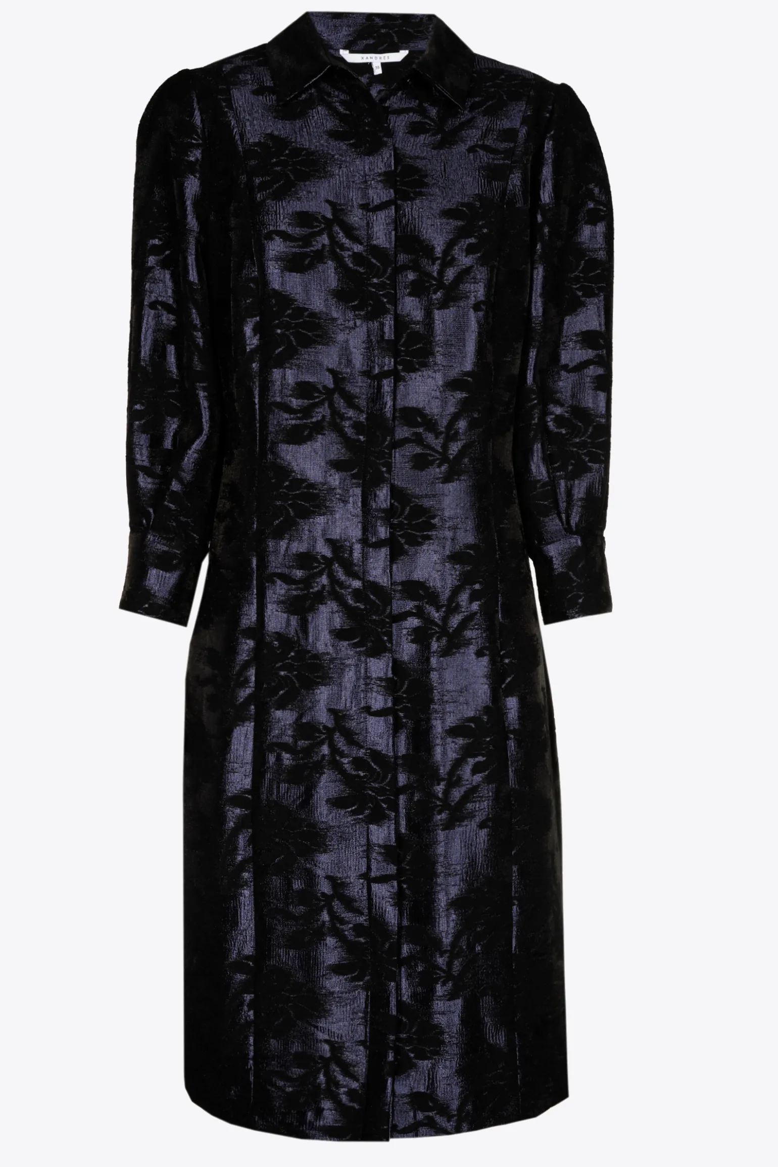 Jacquard jurk met bloemenprint
