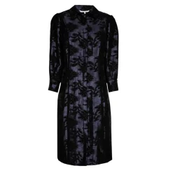 Jacquard jurk met bloemenprint