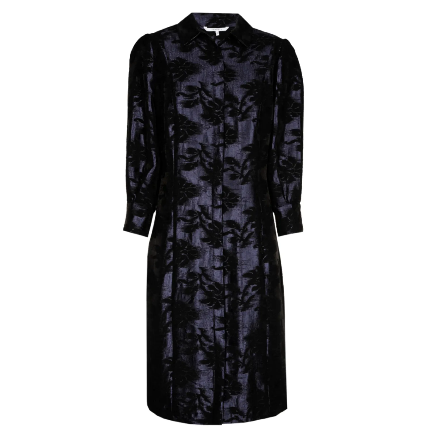 Jacquard jurk met bloemenprint