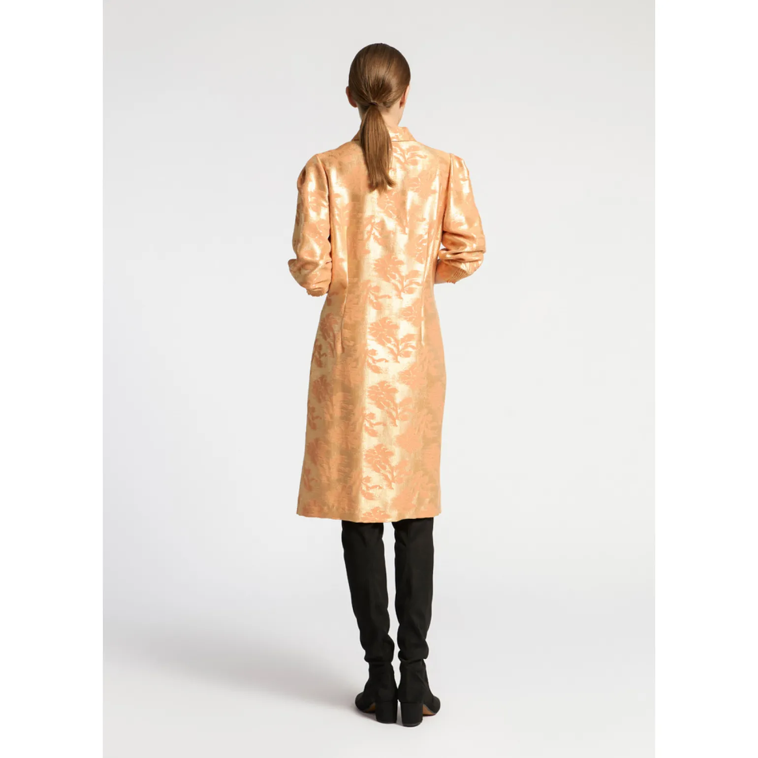 Jacquard jurk met bloemenprint