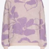 Jacquard knit met bloemenprint