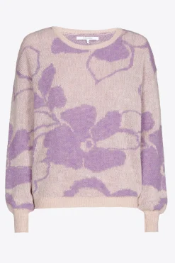 Jacquard knit met bloemenprint