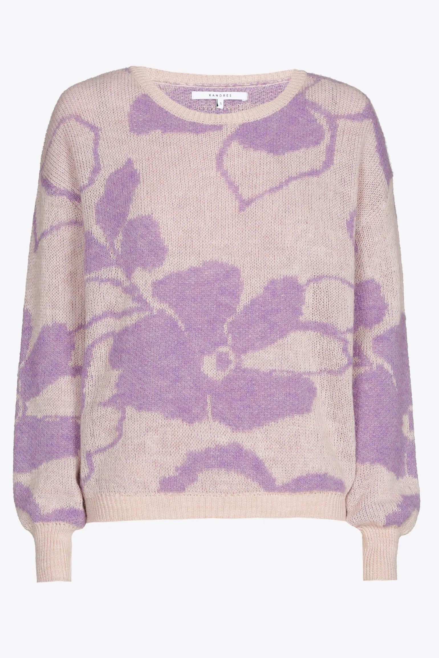 Jacquard knit met bloemenprint