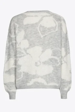 Jacquard knit met bloemenprint