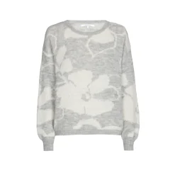 Jacquard knit met bloemenprint