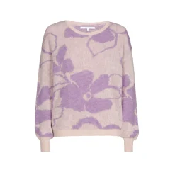 Jacquard knit met bloemenprint