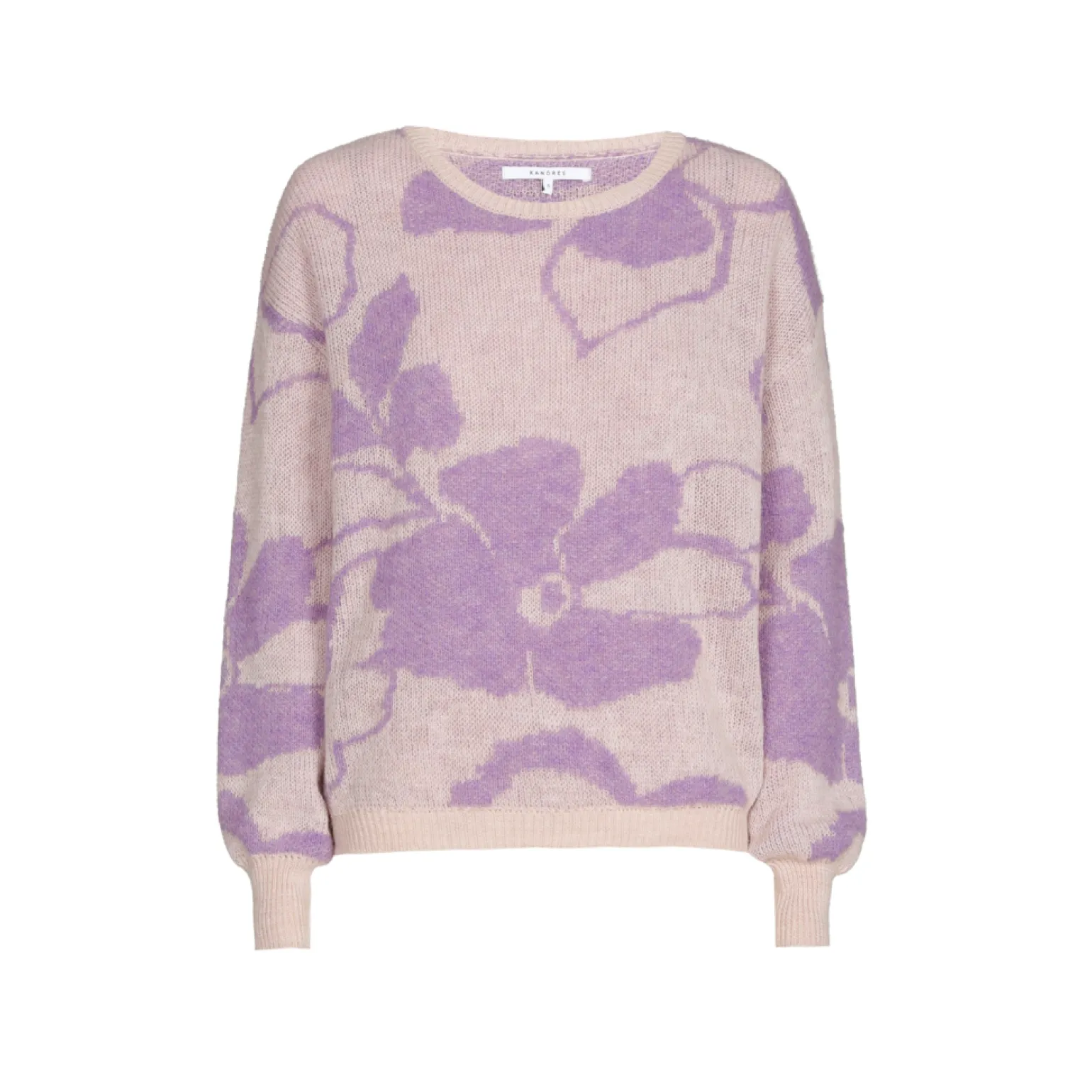 Jacquard knit met bloemenprint
