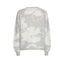 Jacquard knit met bloemenprint