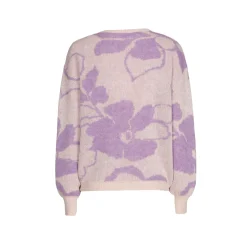 Jacquard knit met bloemenprint