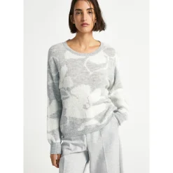 Jacquard knit met bloemenprint