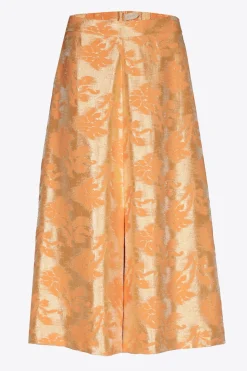 Jacquard rok met bloemenprint