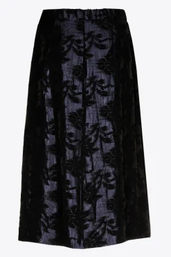 Jacquard rok met bloemenprint
