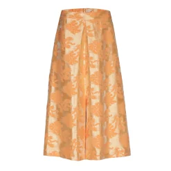 Jacquard rok met bloemenprint