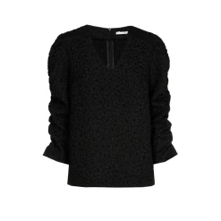 Jacquardblouse met bloemenpatroon