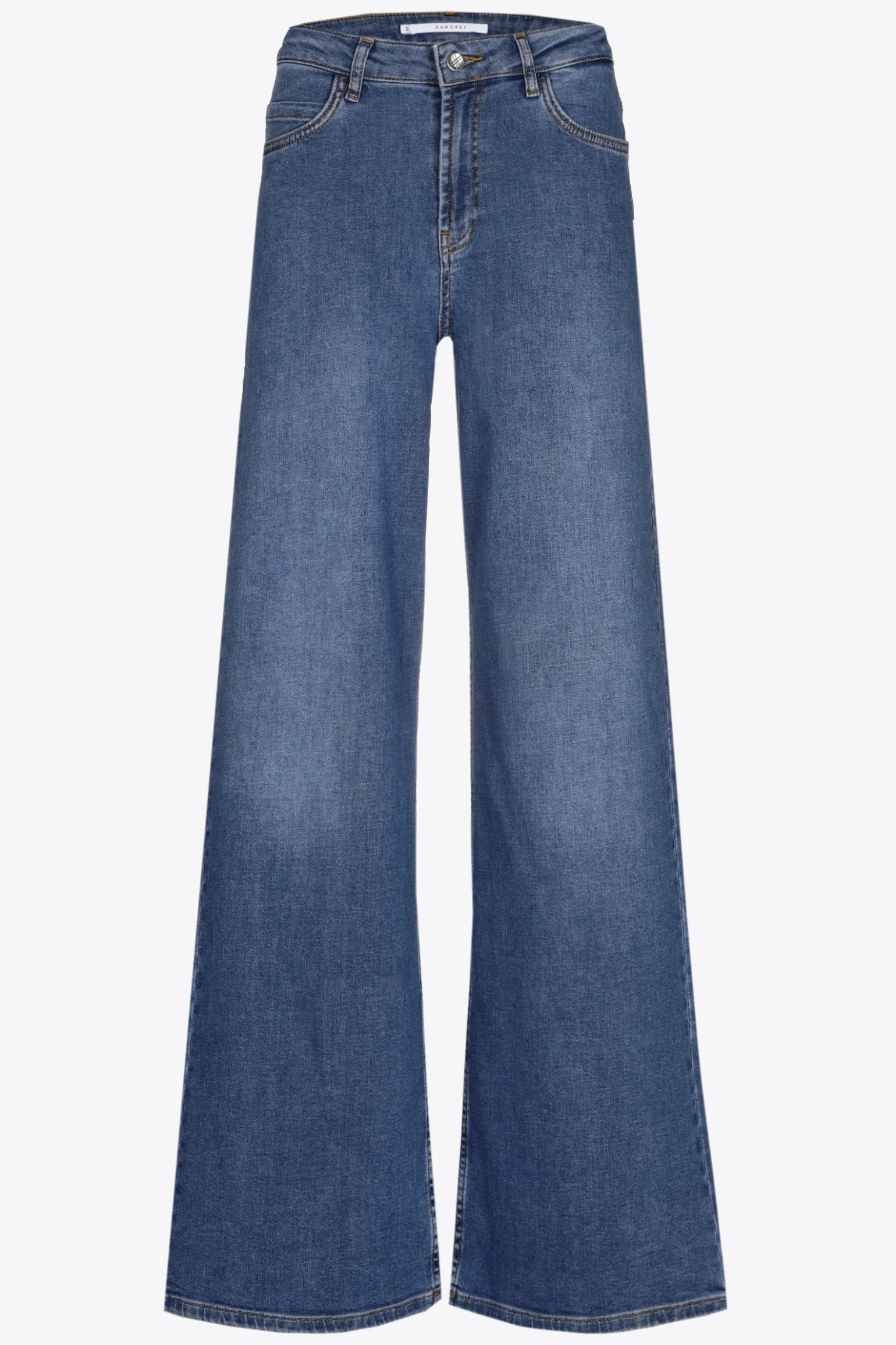 Jeansbroek met wijde pijpen