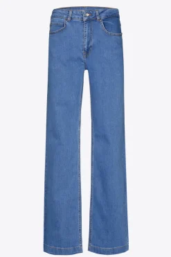 Jeansbroek met wijde pijpen