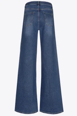 Jeansbroek met wijde pijpen