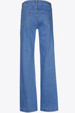 Jeansbroek met wijde pijpen