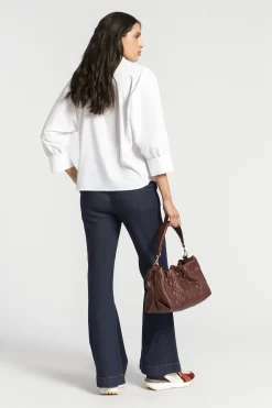 Jeansbroek met wijde pijpen