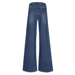 Jeansbroek met wijde pijpen