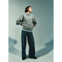 Jeansbroek met wijde pijpen