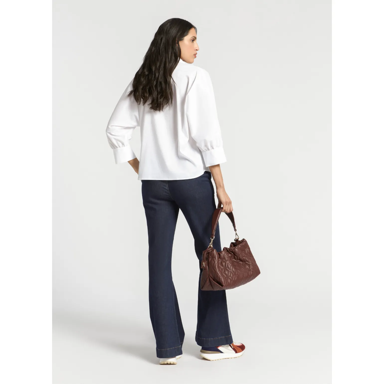 Jeansbroek met wijde pijpen