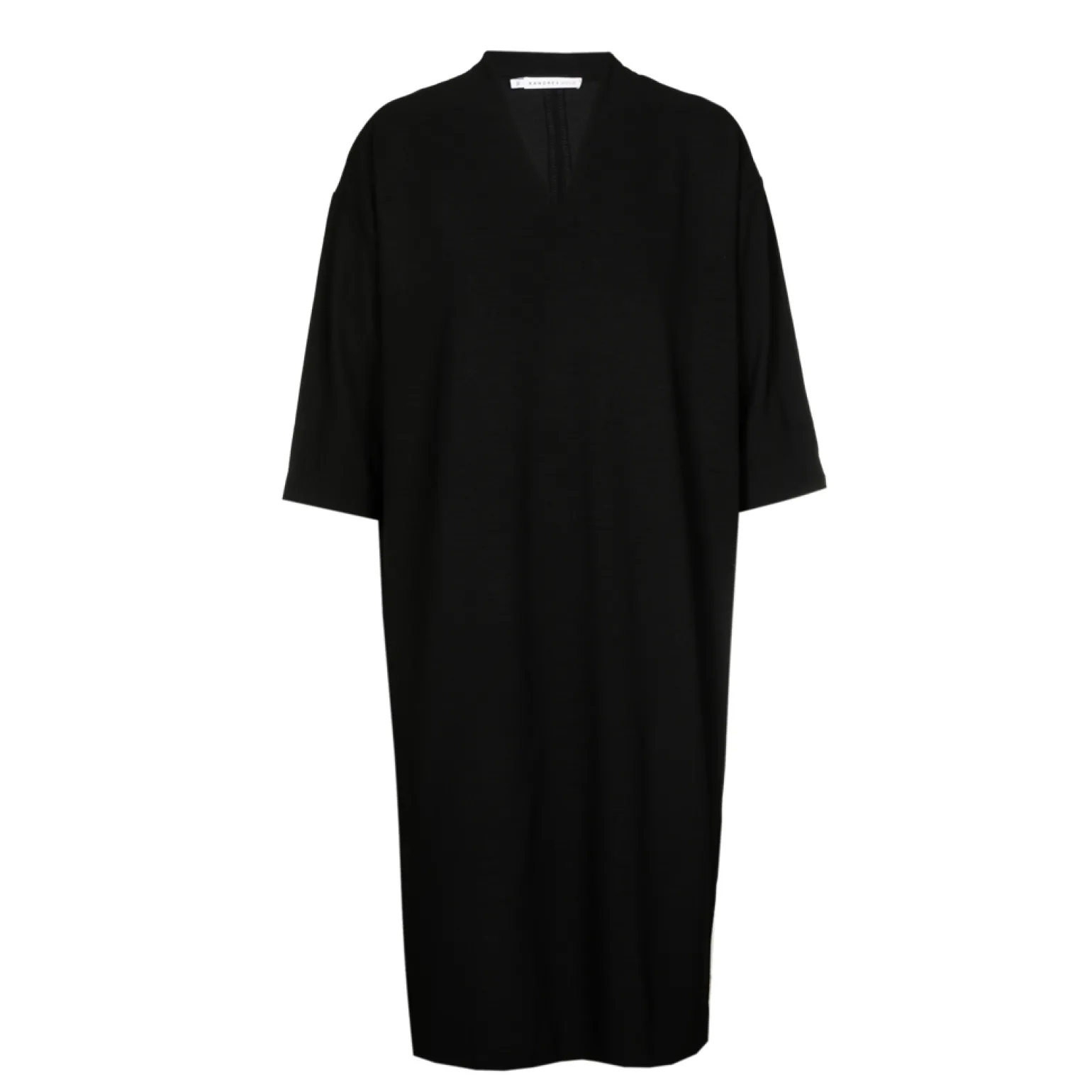 Jersey jurk met V-hals