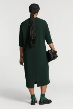Jersey jurk met V-hals